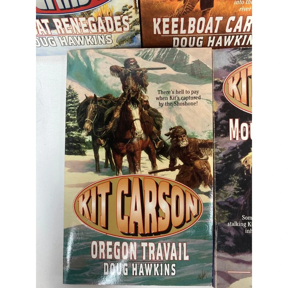 Doug Hawkins Kit Carson Western Paperback Lot of 5 Oregon Travail & 4 More